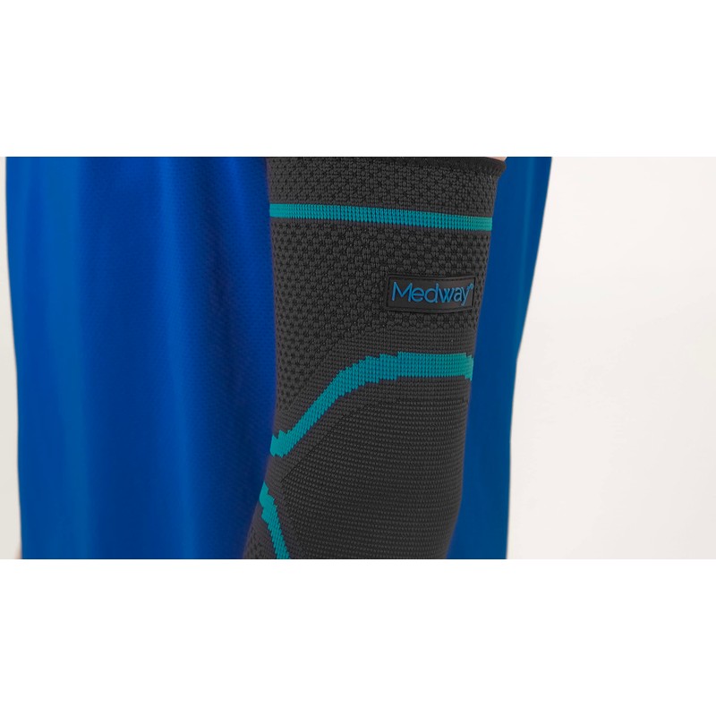 MEDWAY | Codera Elástica Deportiva Premium Color Negro - Azul