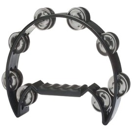 Stagg Cutaway/Jingle Tambourine 16 Jingle - Black -Inch Black