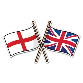 2 x 15cm United Kingdom Flag Vinyl Stickers - Union Jack St George's Cross England UK Travel Holiday Shop Sticker (Window Cling) #83609