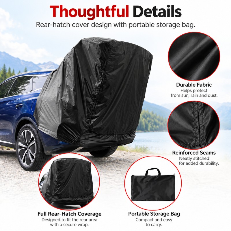 Car Rear Tent for Camping & Picnic – 600D Oxford