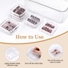 YINGJEE 15 Pcs Press On Nail Storage Box Container, Clear