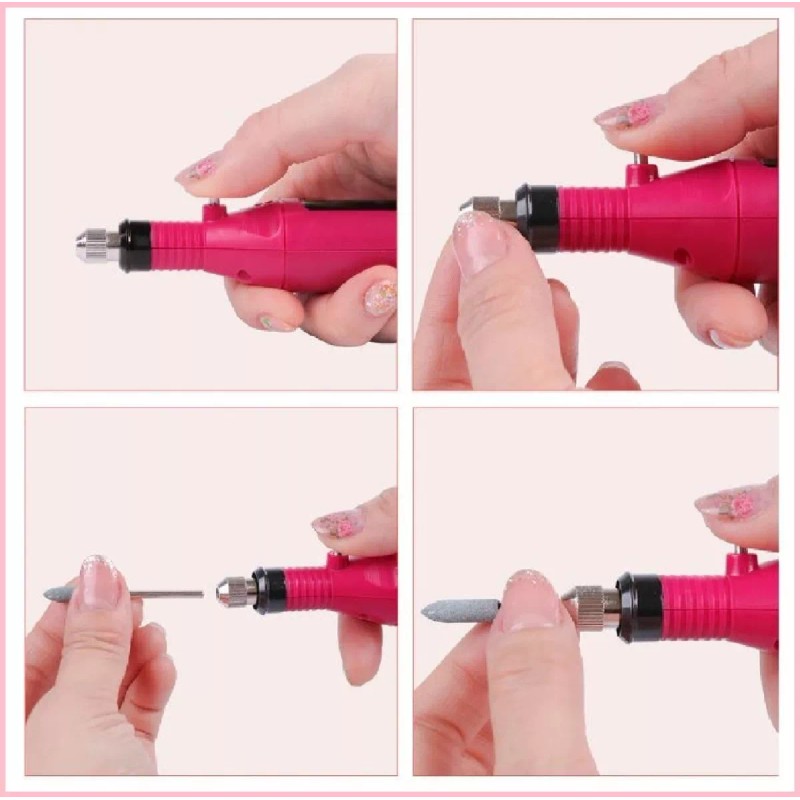 INVDISA Kit De Manicura, Máquina Pulidora Profesional - N U