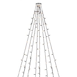 Tree Fairy Lights Octopus with 8 Strands - 200 cm - Christmas Tree Lickter Chain with 176 LEDs in Warm White - Tree Lighting Throw for Indoor and Outdoor Power Operated