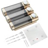 Pollock Shower Dispenser - 3 Chamber No Drill Mounted Shampoo,