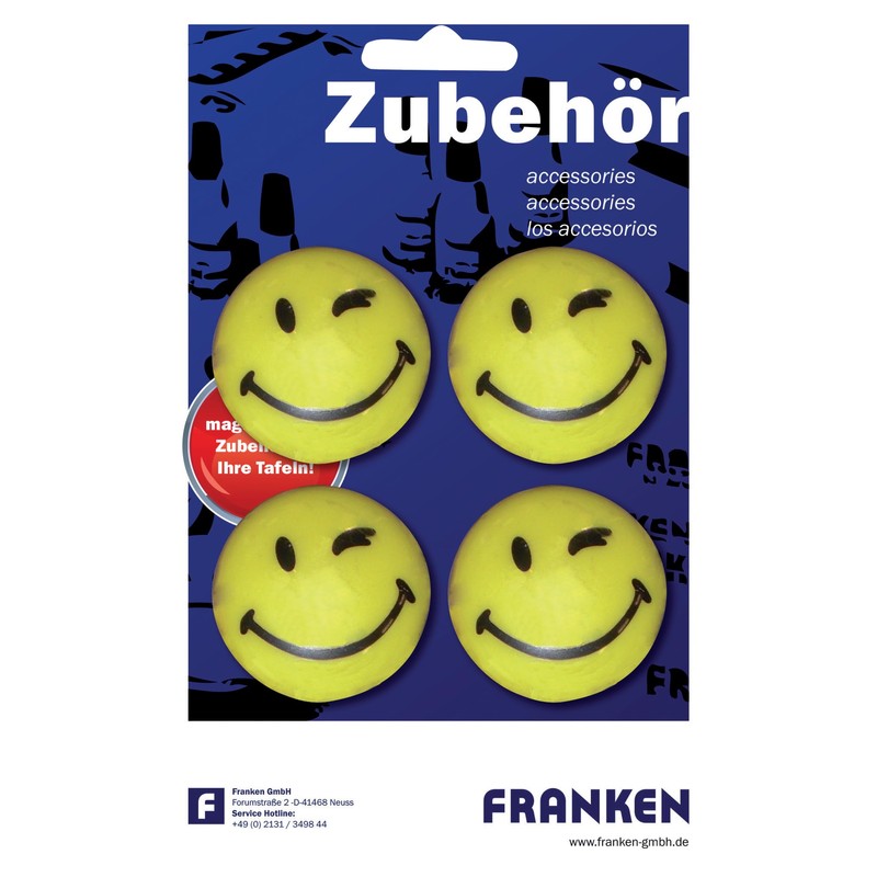 'Franken HM20S/8 Holding Magnet – Happy" 40 mm yellow