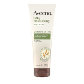 Aveeno Daily Moisturizing Body Scrub 8 Oz Gentle Exfoliant with Prebiotic Oat