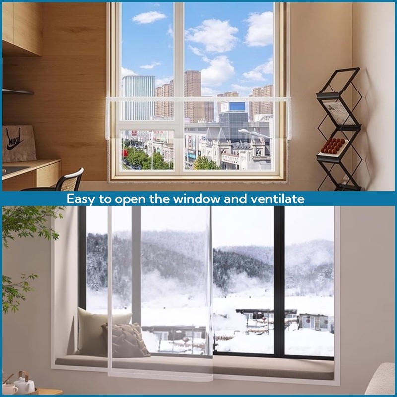 FonsBleaudy Heavy Duty Window Insulation Kit 63inX63in to Keep Cold