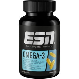 ESN Esn Super Omega 3 Capsules 1000 mg Pure Sea Fish Oil Essential Fatty Acids Epa Eicosapentaenoic Acid Dha Docosahexaenoic Acid Portions Made in Germany FID34019 90
