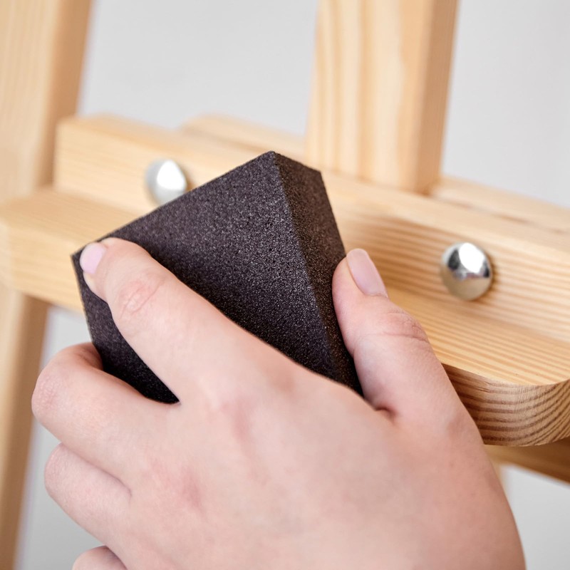 sourcing map 4pcs Sanding Sponge Blocks 120-180 Grit Sanding Sponge