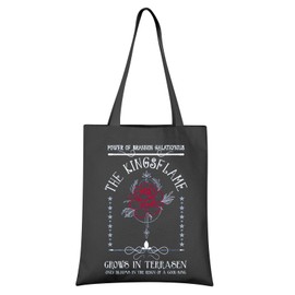 VAMSII Fantasy Novel Gift Book Lover Gift TOG Inspired Throne of Glass Reusable Shopping Bag (THE KINGSFLAME tote)