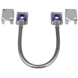 Seco-Larm SD-969-T15Q/S Armored Door Cord/Pre-Wired Terminal Blocks and Removable Covers, Silver, Designed to Carry Wiring to Conduct Power to Electric Locks or Access Systems, Surface-Mounted