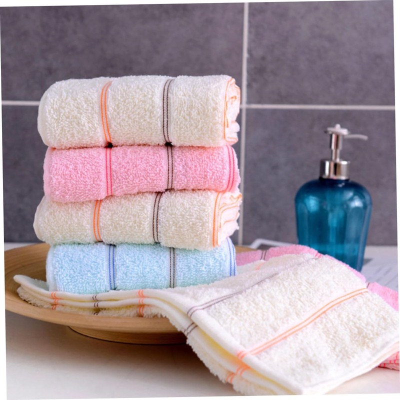 FOMIYES 6pcs Cotton Face Wash Towels Soft Highly Absorbent Cotton