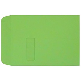 LUXPaper 9 x 12 Open End Window Envelopes | Peel & Press | Limelight Green | 80lb. Text | 500 Qty