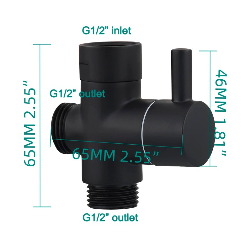 Tecmolog DSF007C 3-Way Diverter Valve G 1/2 Brass Diverter Valve