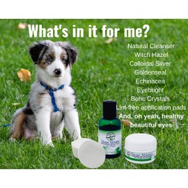 PawPurity Tear Stain Remover Starter Kit for Dogs | Includes Tear Stain Remover Solution 2 oz, Powder .5oz and 30 Application Pads | 100% Natural | Removal Takes About 7-10 Days (30-45 day supply)