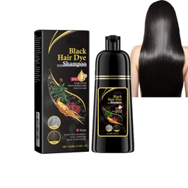 Hppsctink Haarfärbeshampoo, 200ml Shampoo für gefärbtes Haar, Reinigendes & reparierendes, Hair Dye Shampoo 3-in-1, Schwarz, shampoo