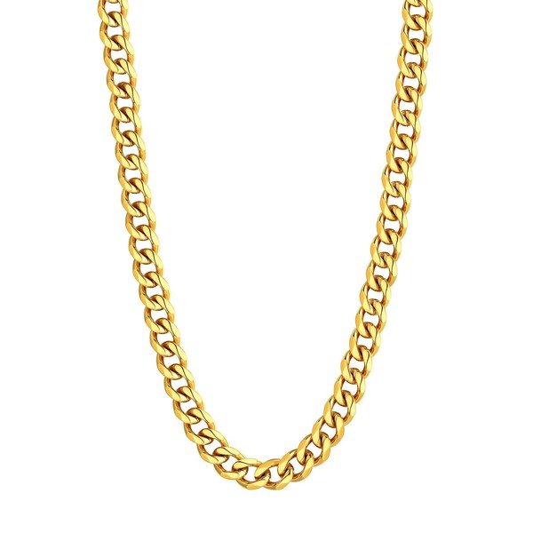 U7 Diamond Cut Miami Cuban Link Chain for Men Women