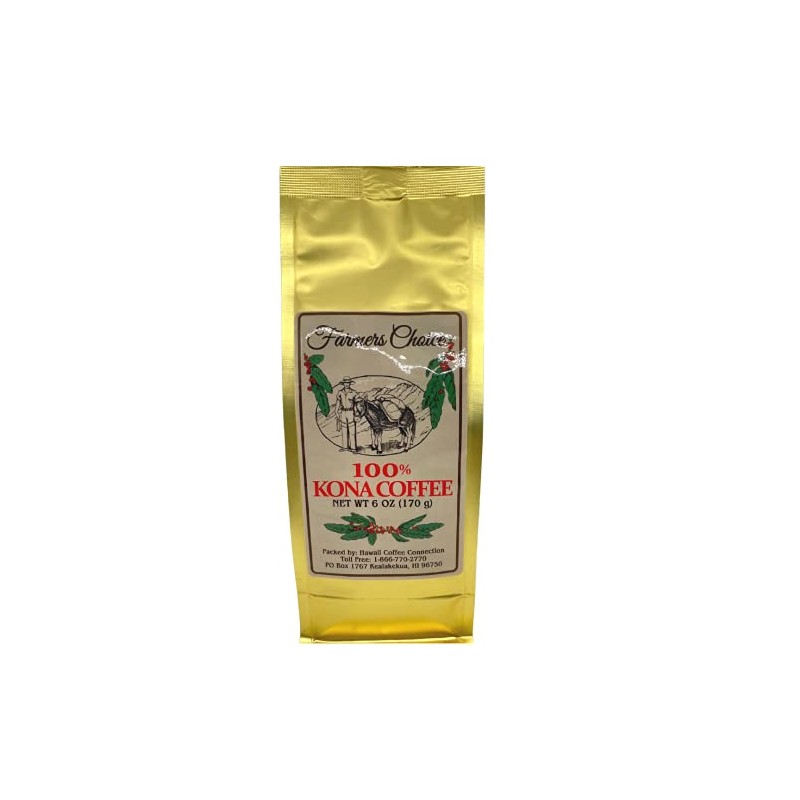 Farmers Choice 100% Kona Coffee 6 oz. Pouch - Bean