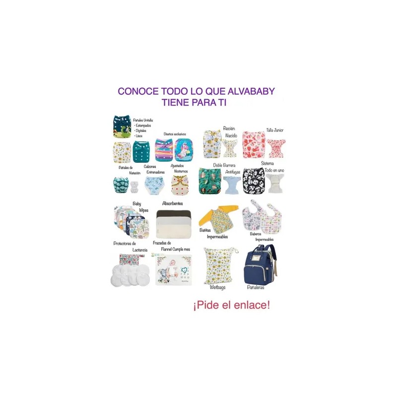 Pañales Ecológicos Nocturnos Alvababy 2 Ajustados 1 Cubierta