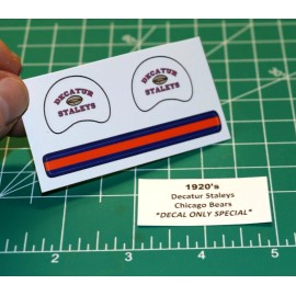 1920’s Decatur Staleys (Chi Bears) Football Gumball Helmets *DIECUT DECALS ONLY*