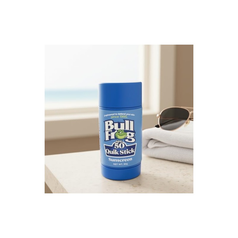 Bullfrog Quik Stick Sunscreen SPF 50 Oxybenzone Octinoxate Free Broad