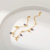 RINHOO 18k Gold Plated Evil Eye Anklet Lucky Turkey Blue