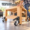 4 Pack 2.5 Inch Retractable Workbench Casters, 360° Swivel Liftable