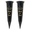 Widdle Gifts Ltd Set of 2 Black Square Classic Spiked