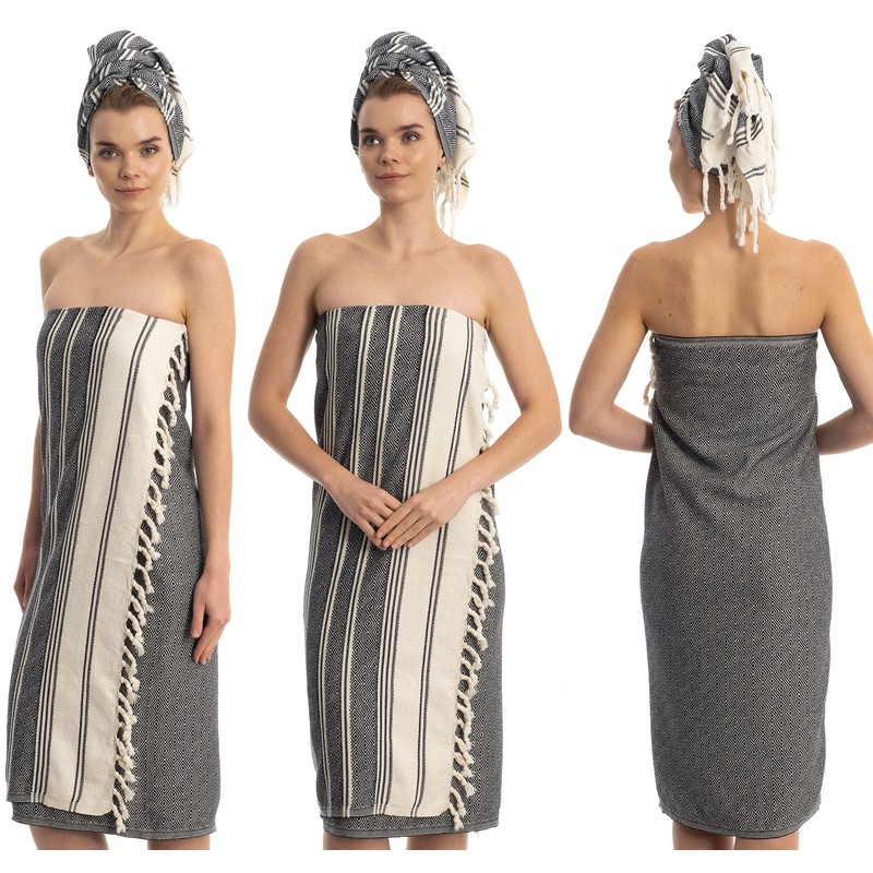 DEMMEX Certified 100% Organic Turkish Cotton Beach and Bath Towel
