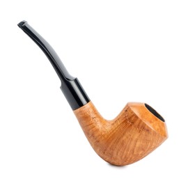 Dr Watson Dr. Watson - Tobacco Pipe, classic Bent Dublin shape, Handcrafted from Briar Root, Fits 9mm filter (Gold)