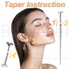 BodyAce F136 Titanium Labret Piercing Medusa Jewelry, Long Internally Threaded