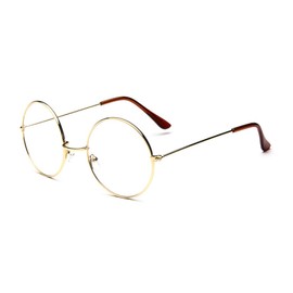 Carocak Round Glasses, Metal, Popular, Preventive, Fashionable, Classic, Driving Glasses, Sunglasses, Men's, Women's, Unisex, gold