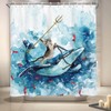 Coxila Funny Cat Shower Curtain Long Cute Fun Cool Riding
