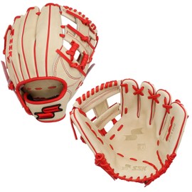 SSK Z7 Specialist Infield Baseball Glove – 11.5” - 11.75” - 12” – 12.25” – Right & Left Hand Throw (11.5" - Left Hand Throw, Camel/Red - I Web)