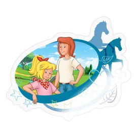 Spreadshirt Bibi And Tina Best Friends Horses Silhouette Stickers, 10 x 10 cm, Transparent Glossy