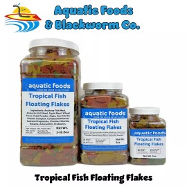 Aquatic Foods Tropical Fish Flakes for All Tropical Fish, Guppies, Tetras, Livebearers. WL-JAR - 2oz Jar