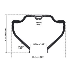 1 1/4" Mustache Engine Guard Highway Crash Bar for Harley Softail Fat Boy 2018-Later Matte Black