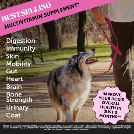 Pet Honesty Multivitamin Dog Supplement, Glucosamine Chondroitin for Dogs, Probiotics, Omega
