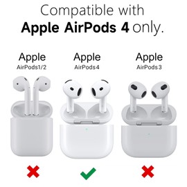 Svanove for Airpods 4 Case Clear Hard Plastic, Transparent Simple Cute Airpods 4th Generation Case with Keychain, Girly Y2k Aesthetic Trendy Airpods Cover Accessories for Women Girl, Pink