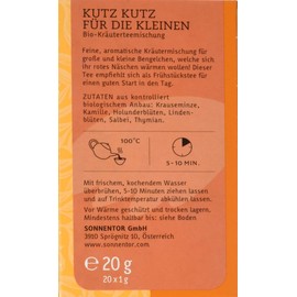 Sonnentor Kutz Kutz für die Kleinen Bio-Bengelchen bio, Beutel (Vormals Schnupfnasen-Tee) 2er Pack (2 x 20 g)