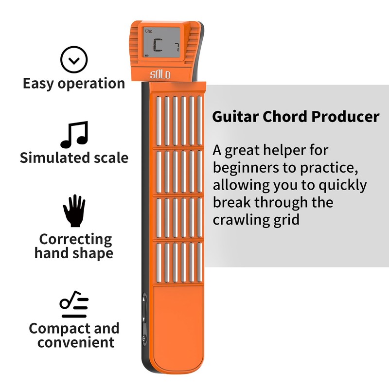Temvox Intelligent Practice Guitar, Equipped with Rotatable Screen and Light