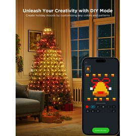 Govee Govee Christmas Tree Lights, Smart RGBIC 480 LEDs Christmas Lights Outdoor, 6.6ft  24 String Lights for Holiday Decor, IP65 Waterproof, Music Sync, Voice Control, 60+ Scene Modes, Green Wire