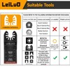 LEILUO 7 Pcs Oscillating Tool Blade Japanese Teeth Extra Long