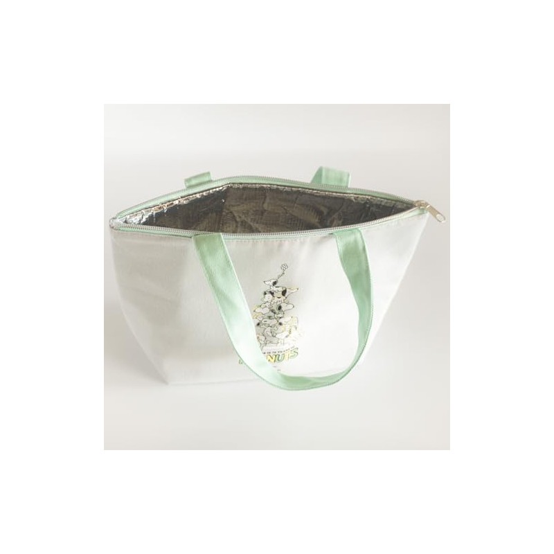 OSK Snoopy TB-14 Lunch Bag, Green, PEANATUS 75th Anniversary Peanuts