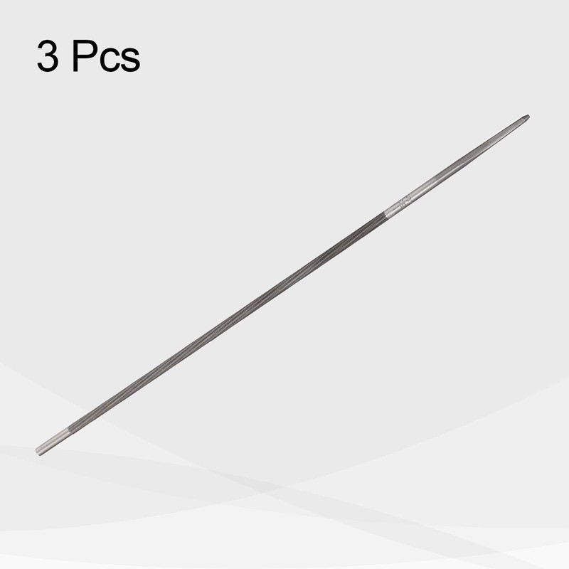 sourcing map 3pcs Chainsaw File, 5/32"(4.0mm) Round Sharpening Hand Files