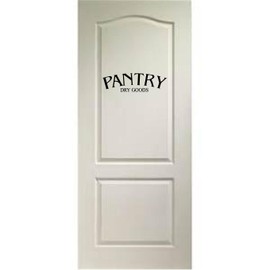 Pantry Dry Goods Vinyl Door or Wall Decal (Option B, Black)