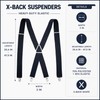 Heavy Duty Suspenders for Men – Adjustable 2-Inch Elastic X-Back