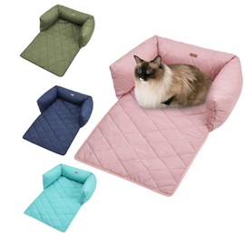 Pet Sofa Bed for Dogs and Cats, Non-Slip Couch Mat for Dogs, Comfortable Pet Cushion for Small & Medium Dogs, Furniture Protector for Sofa, Dog Bed Couch Cover, Cat Couch Bed Mat -Pink