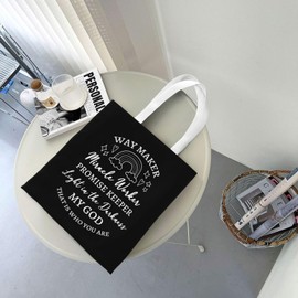 Bible Text Canvas Tote Bags for Religious Lovers Canvas Bag for Shopping, Grocery, Outdoor - Versatile Canvas Bags