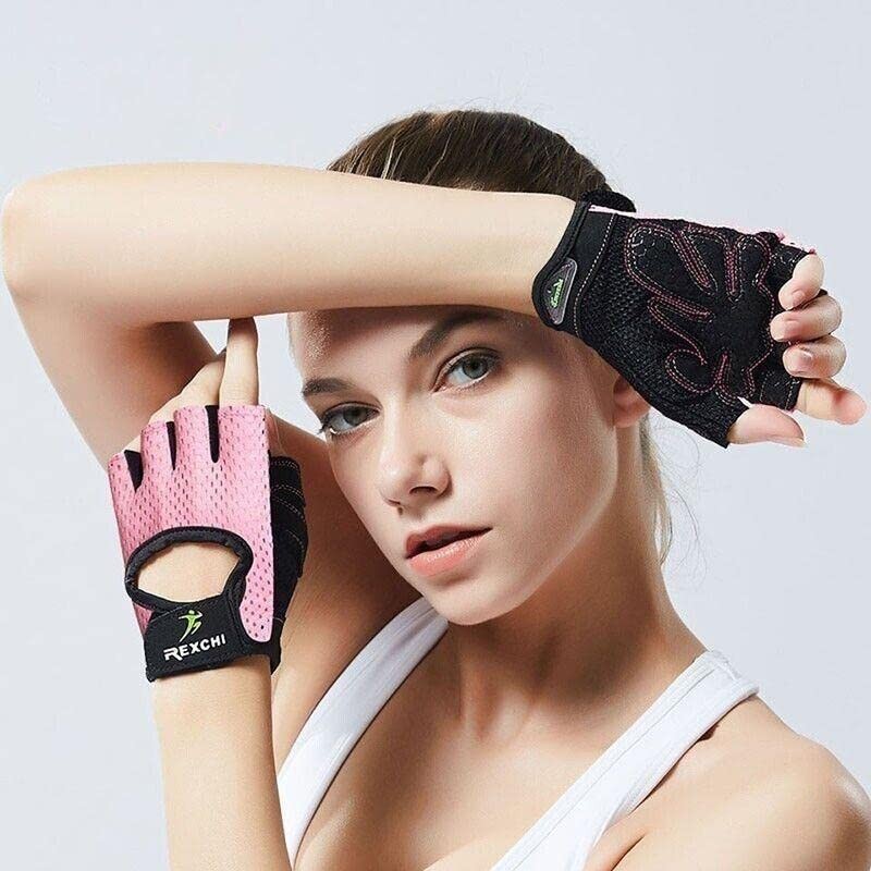 Women Fitness Gym Training Gloves Half Finger Gel Weight Lifting